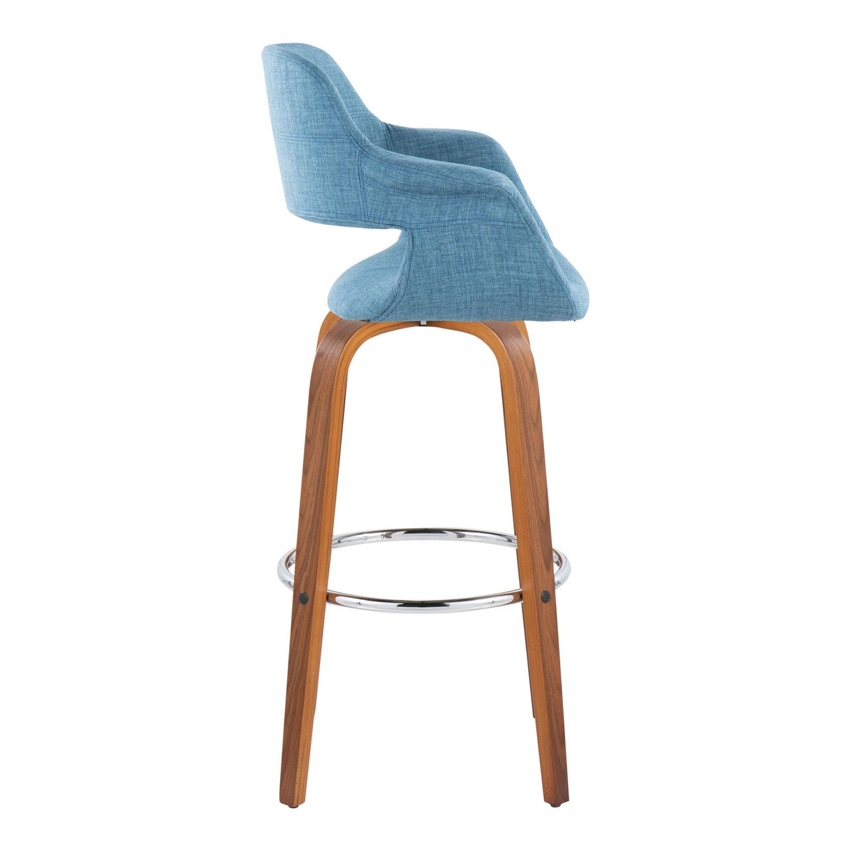 Vintage Flair - Mid Century Modern Fixed Height Barstool With Swivel & Round Footrest (Set of 2) by Couch.com