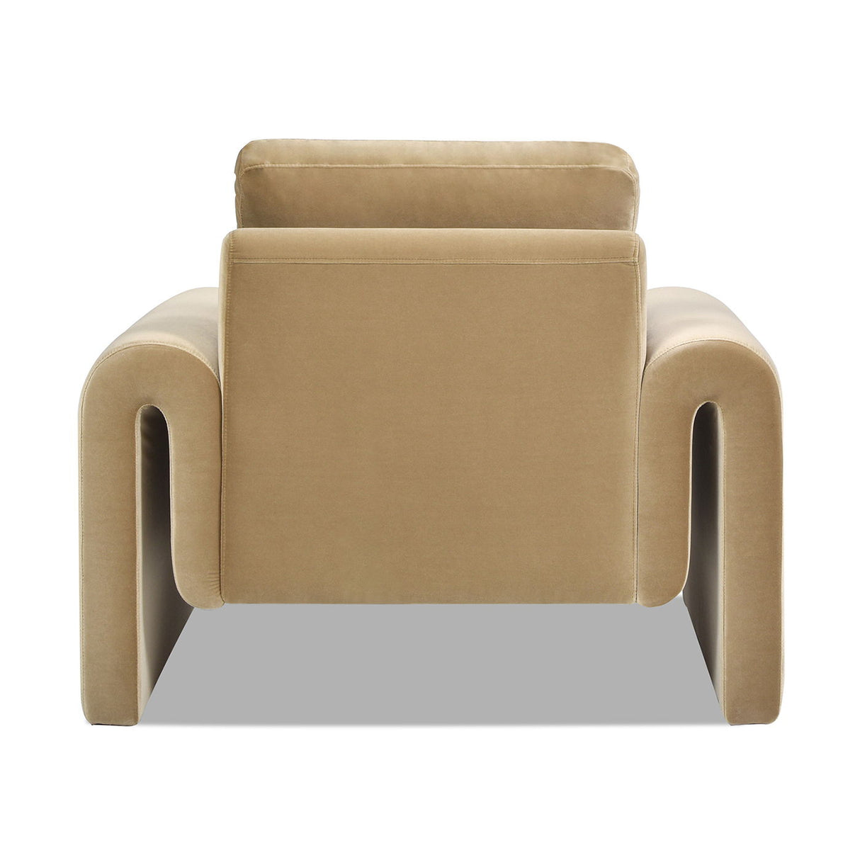 Mason - Arched Arm Chair - Camel Brown Beige by Couch.com