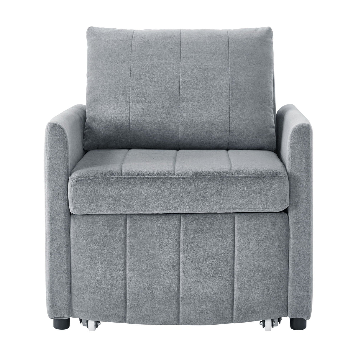 Upholstered Convertible Sleeper Sofa With 5 Position Backrest, Side Pockets, Storage by Couch.com