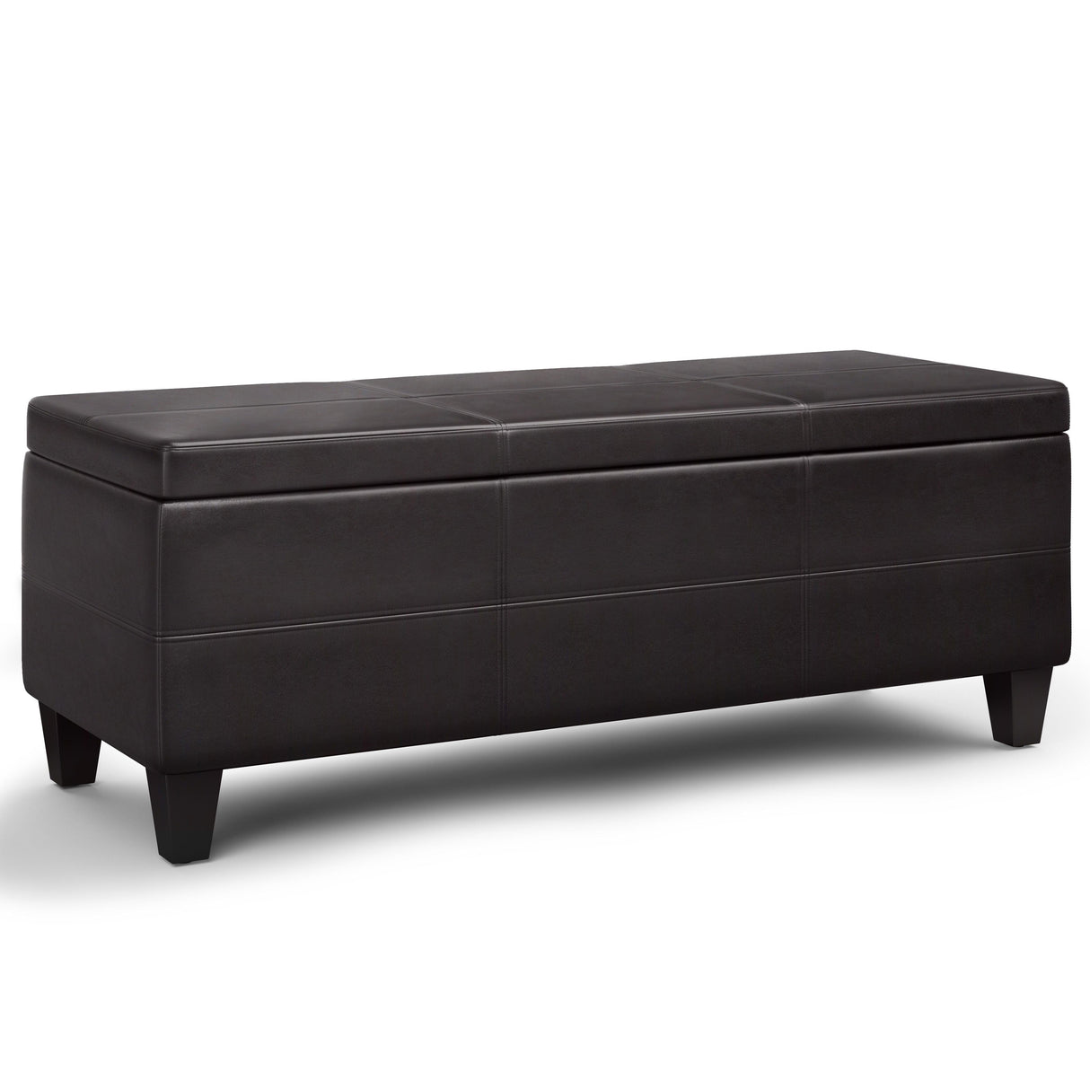 Avalon - Lift Top Rectangular Storage Ottoman - Tanners Brown by Couch.com