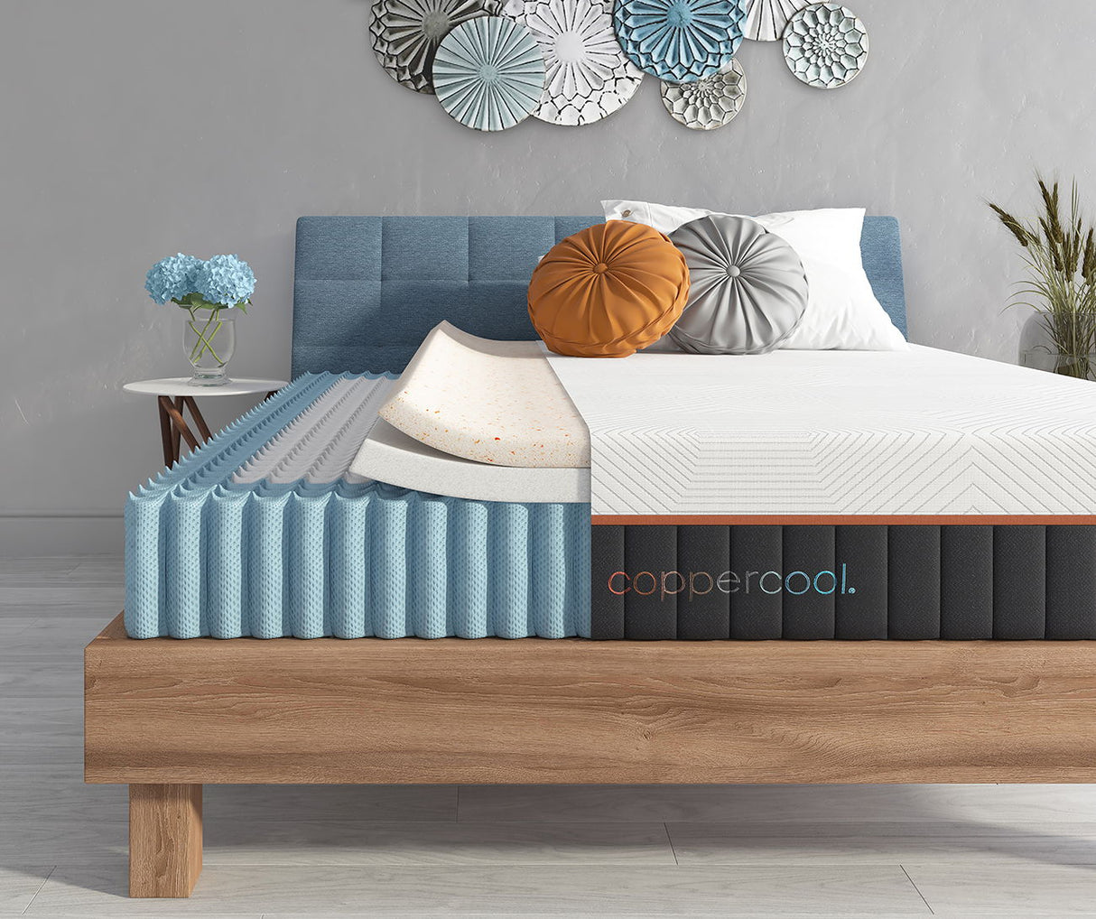CopperCool 12" Hybrid Memory Foam Mattress by Couch.com