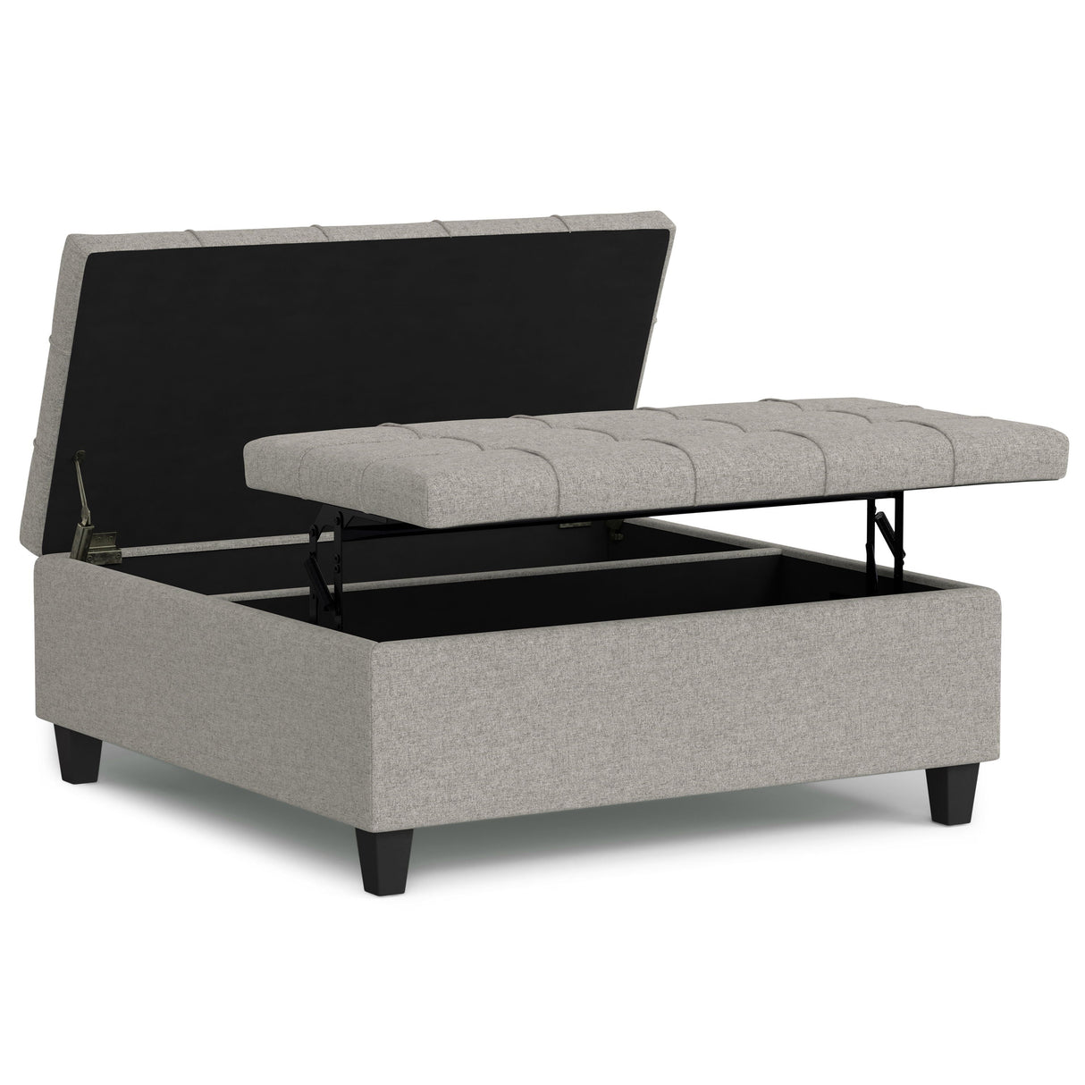 Harrison - Upholstered Coffee Table Storage Ottoman by Couch.com