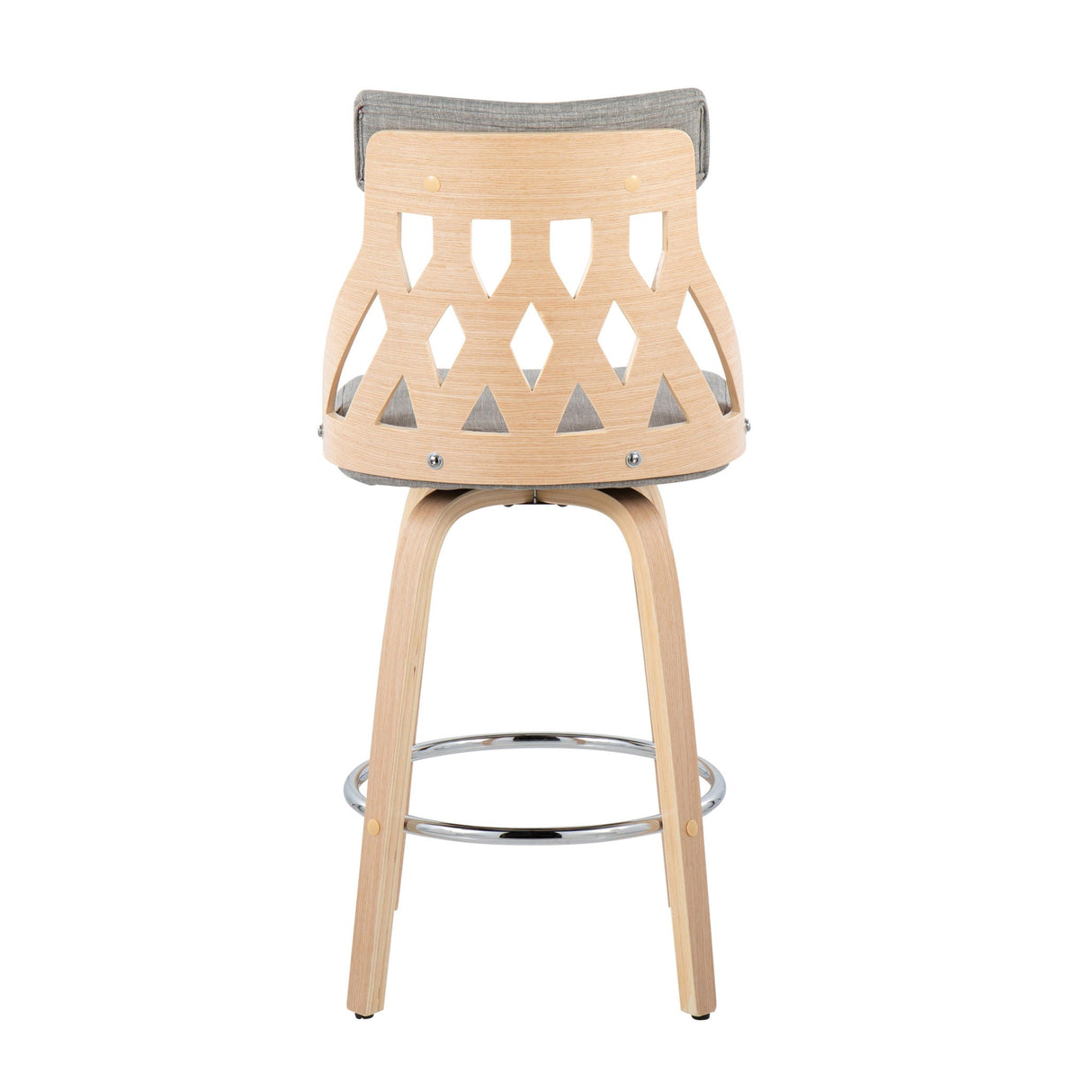 York - Mid-Century Modern Counter Stool - Natural / Light Gray by Couch.com