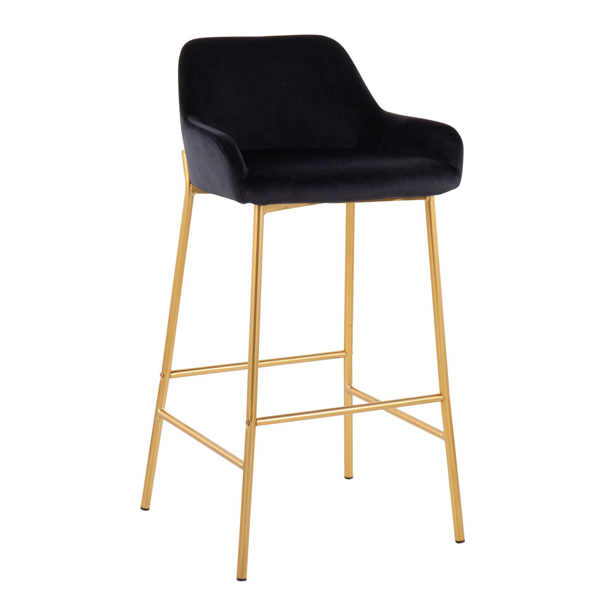 Daniella - Contemporary / Glam Fixed Height Bar Stool (Set of 2) by Couch.com