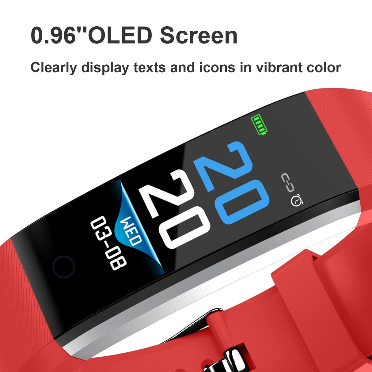 0.96\'\' Fitness Tracker Activity Tracker w/Heart Rate IP67 Waterproof Smart Band Blood Oxygen Sleep Monitor Pedometer Sedentary Reminder Call Message by DirectDeals