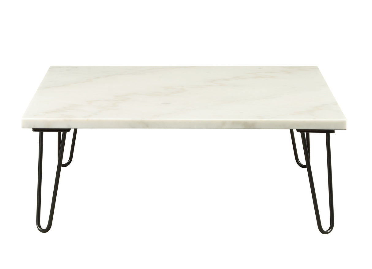 Telestis - Marble Top Coffee Table - Black / White Marble by Couch.com
