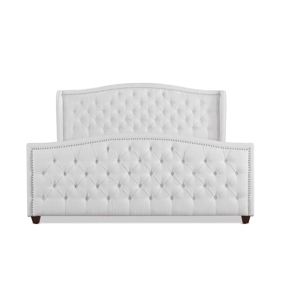 Marcella - Upholstered Shelter Headboard Bed Set by Couch.com
