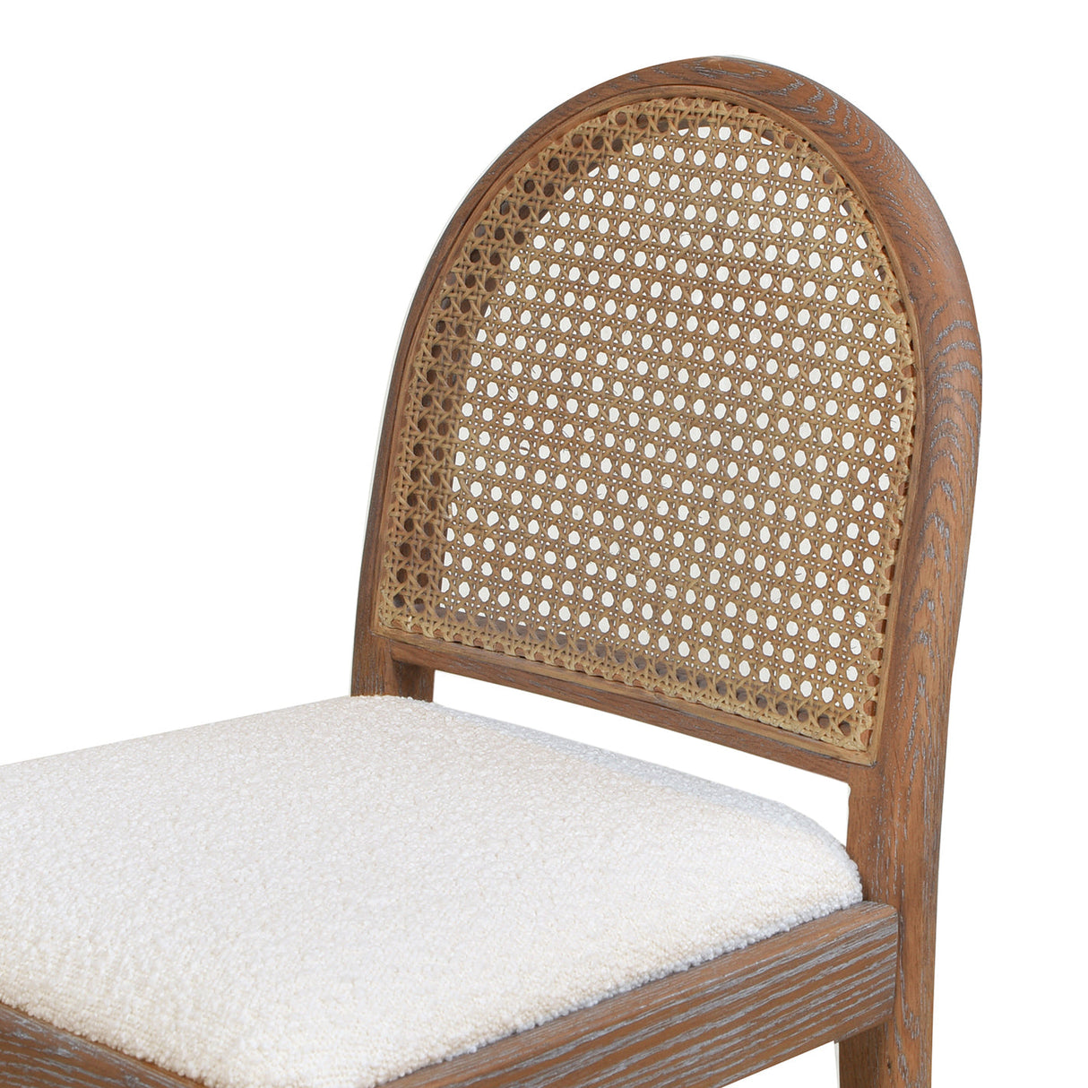Arlin Upholstered Stool with Curved Back and Footrest - Set of 2