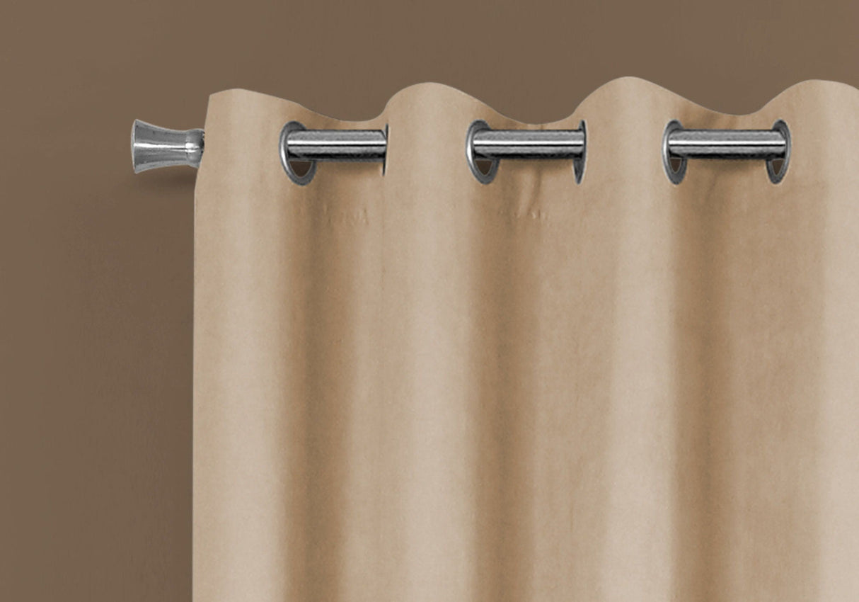 2 Pieces Set Room Darkening Curtain Panels with Grommet