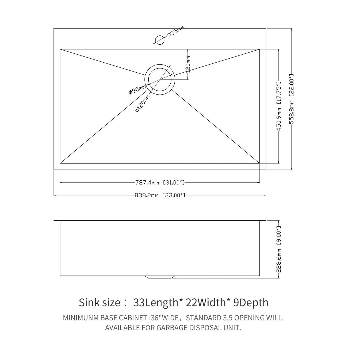 Stainless Steel Drop In Kitchen Sink, Topmount