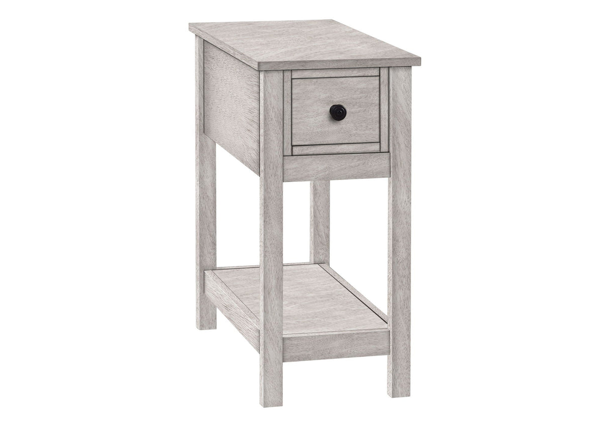 Accent End Table, 2 Tier, Narrow, Lamp, Storage Drawer, Charming Design by Couch.com