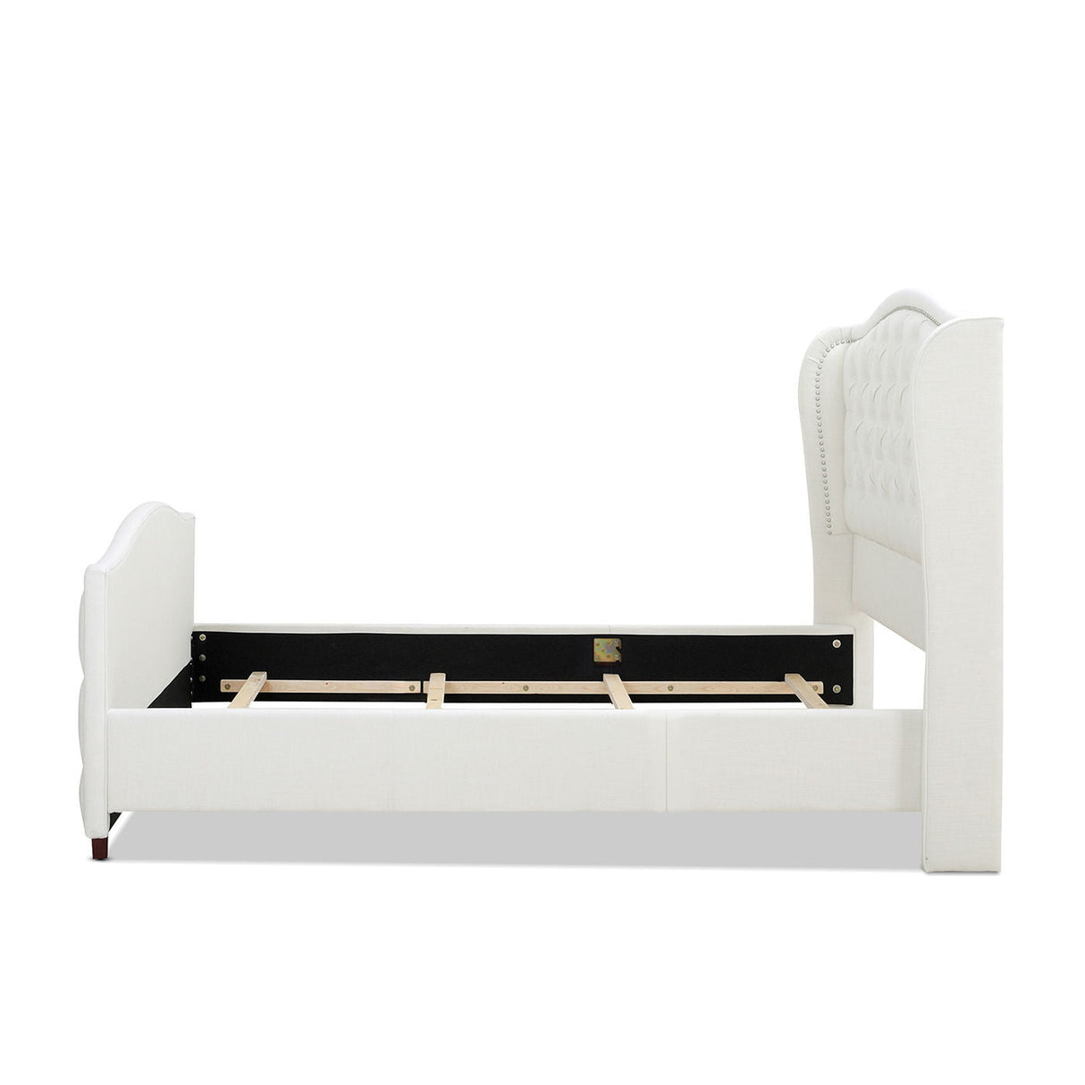 Marcella - Upholstered Shelter Headboard Bed Set by Couch.com