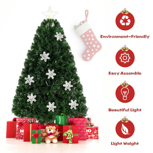 LED Optic Artificial Christmas Tree with Snowflakes-3 Feet