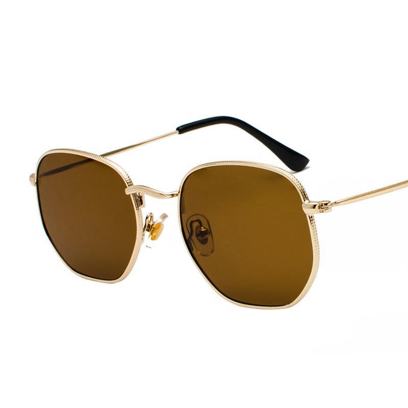 Unisex Woman and Man Vintage Retro and Modern Sunglasses Square Metal Frame Sunglasses Pilot Mirror Classic With UV400 Protection