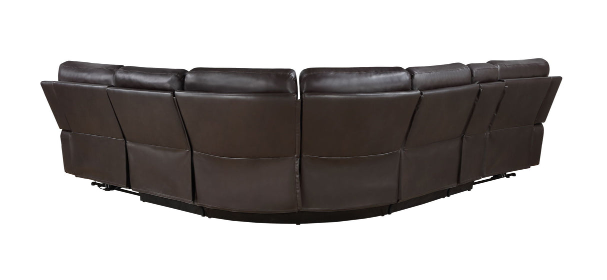 Saul - Power Recliner Sectional Sofa With USB Port Cupholder Console by Couch.com