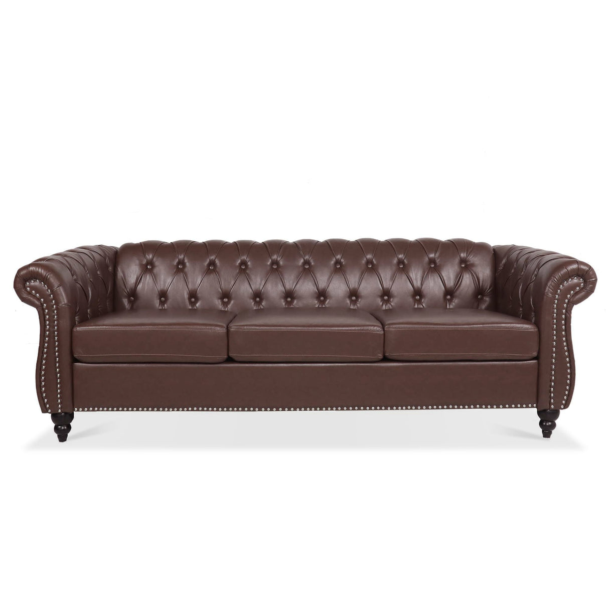 Rolled Arm Chesterfield 3 Seater Sofa by Couch.com