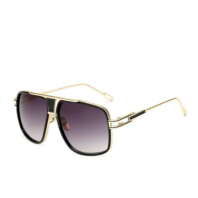 Modern Classic Oversized Men Sunglasses Luxury Brand New Glasses Square With High Quality Metal Frame and Polarized Mirror Glasses Oculos de sol With UV400 Prodection for Sun
