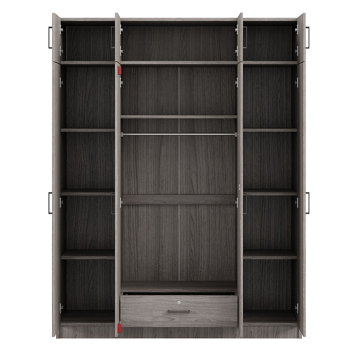 Contemporary 4 Door Wardrobe With 1 Drawer And Top Cabinet by Couch.com
