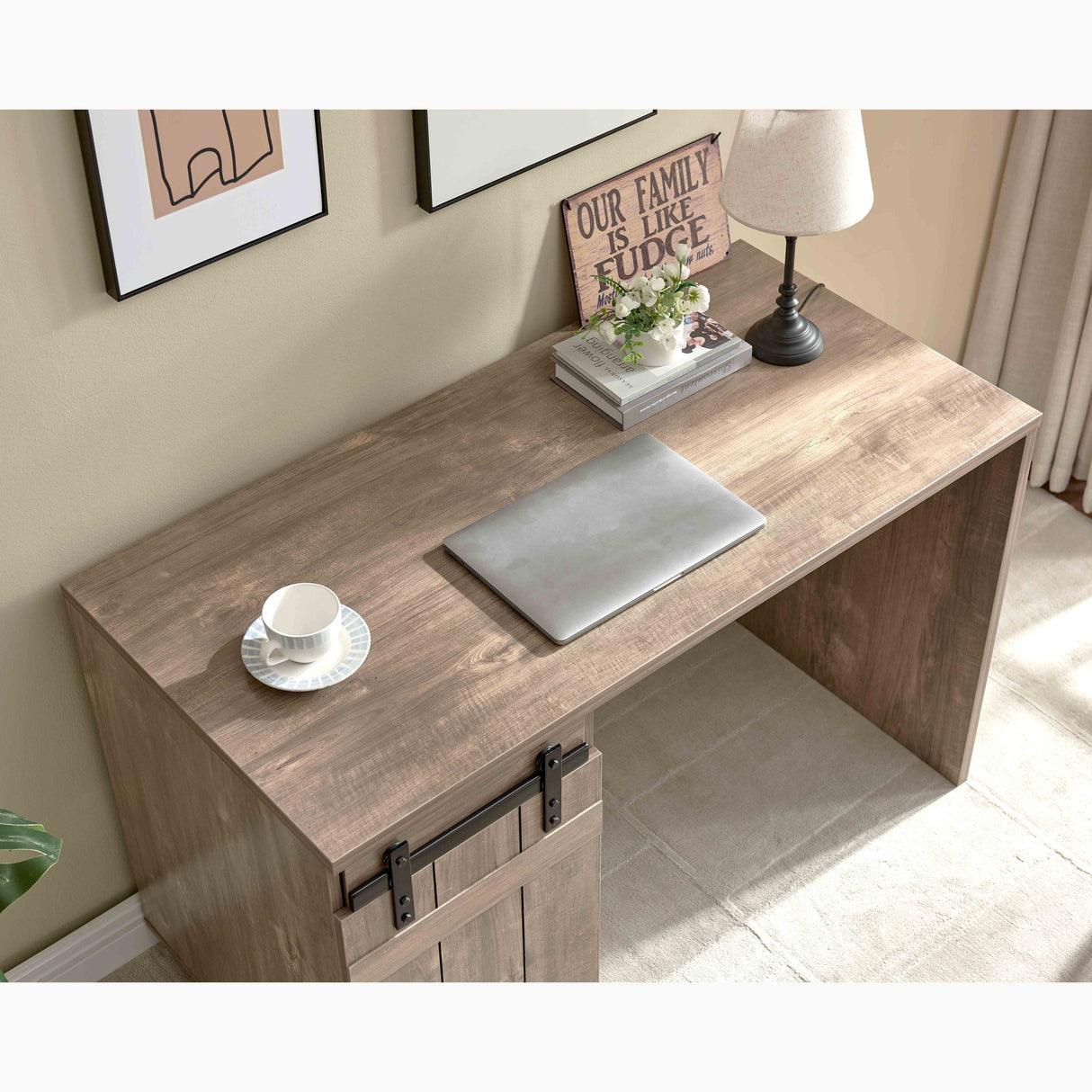 Home Office Desk Hazelnut