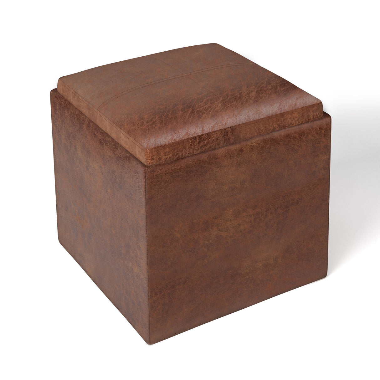 Rockwood - Upholstered Cube Storage Ottoman With Tray by Couch.com