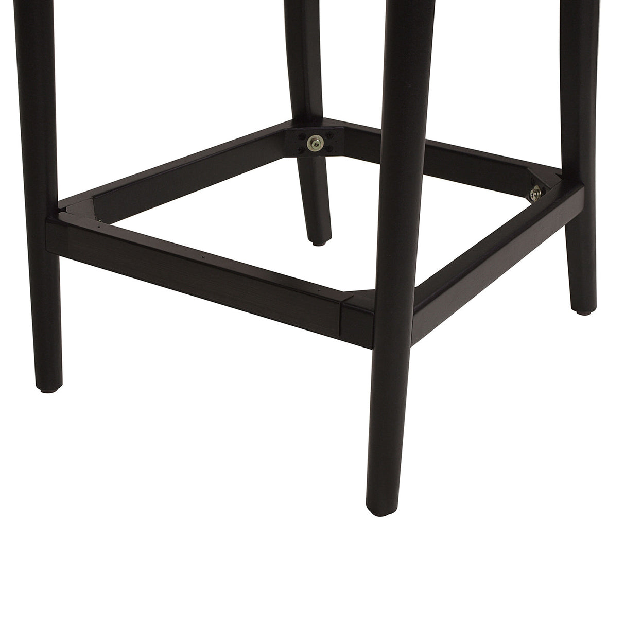 Arlin Upholstered Stool with Curved Back and Footrest - Set of 2