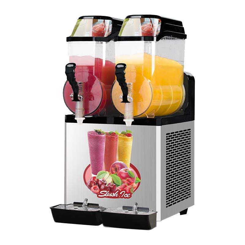 110V Commercial Slushy Machine 30L Double Tank 950W Stainless Steel Margarita Frozen Drink With Powerful Compressor Efficient Cooling Perfect For Supermarkets Cafes Restaurants Bars - Silver by Couch.com