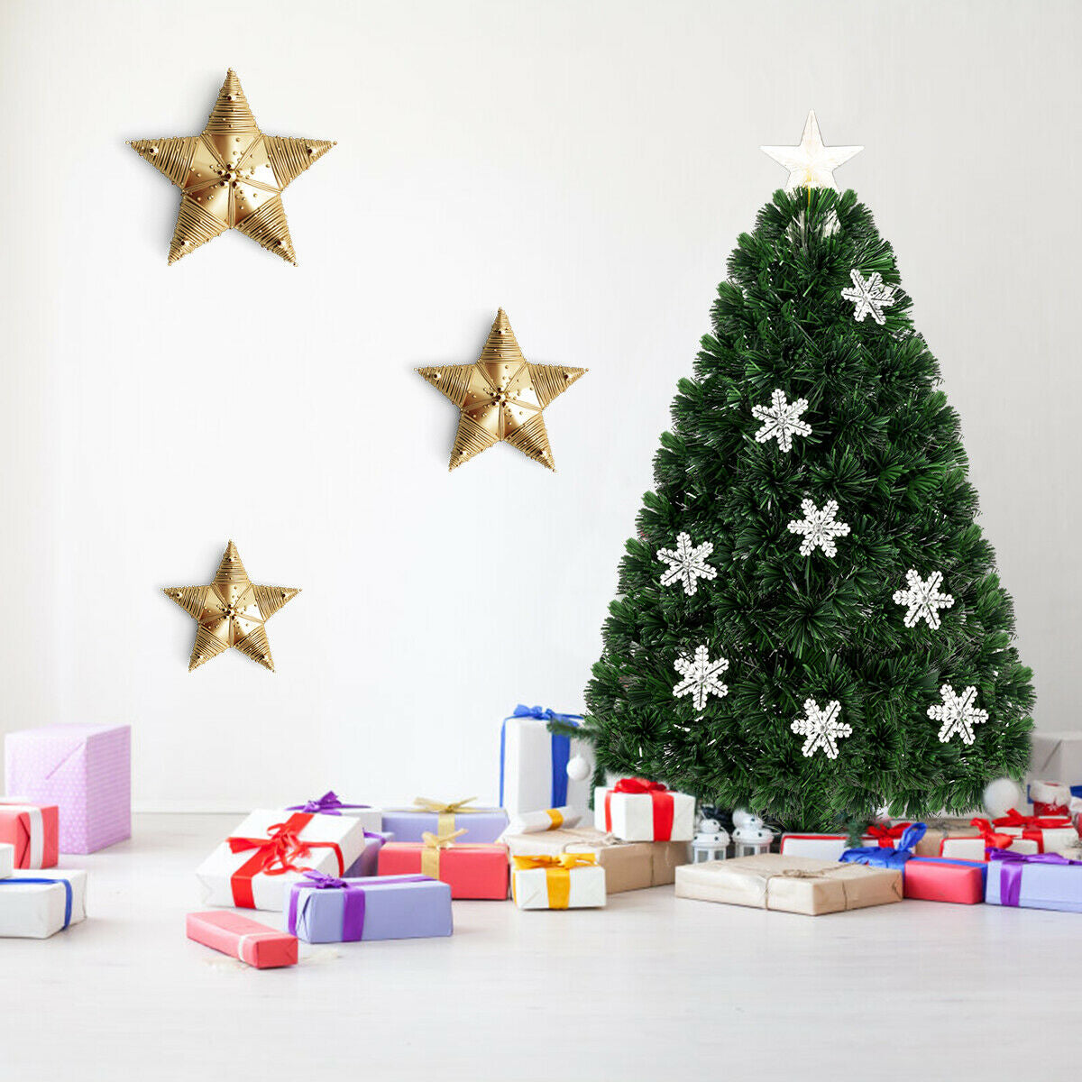 LED Optic Artificial Christmas Tree with Snowflakes-3 Feet