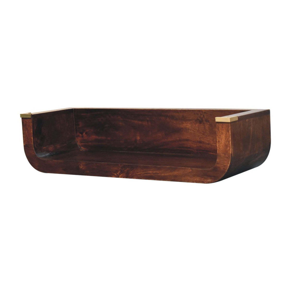 Indira Floating Console Table - Walnut by Couch.com