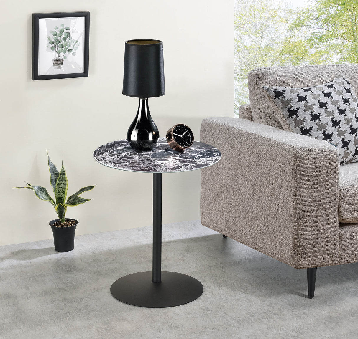 Circa - 17.5" End Table With Marble Textured Top by Couch.com