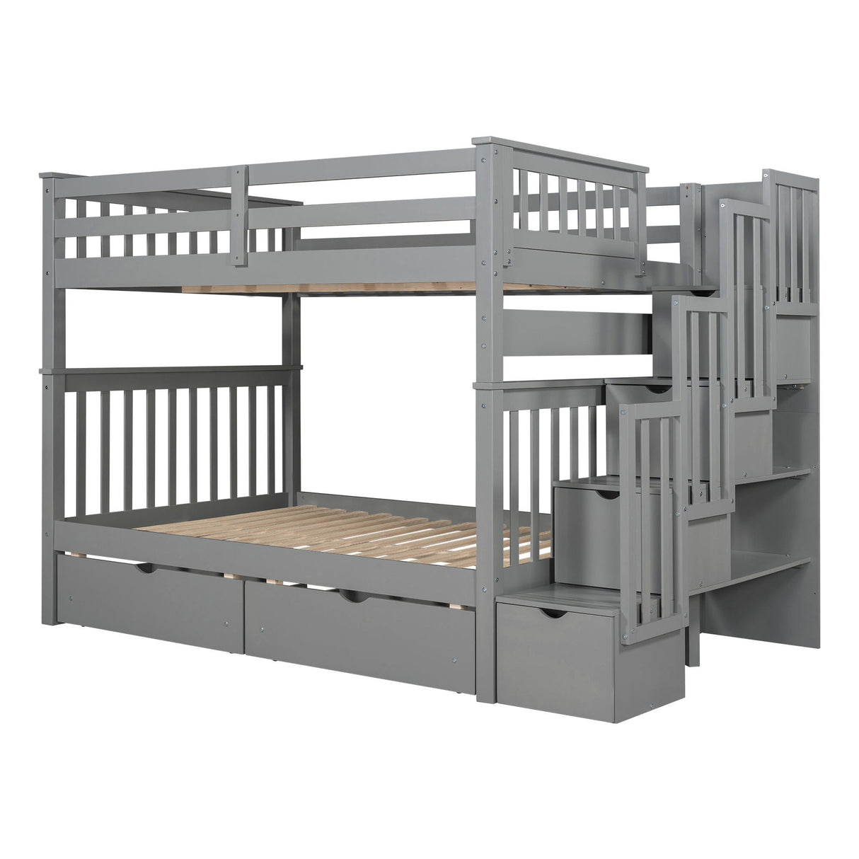 Bunk Bed With Shelves And 6 Storage Drawers by Couch.com