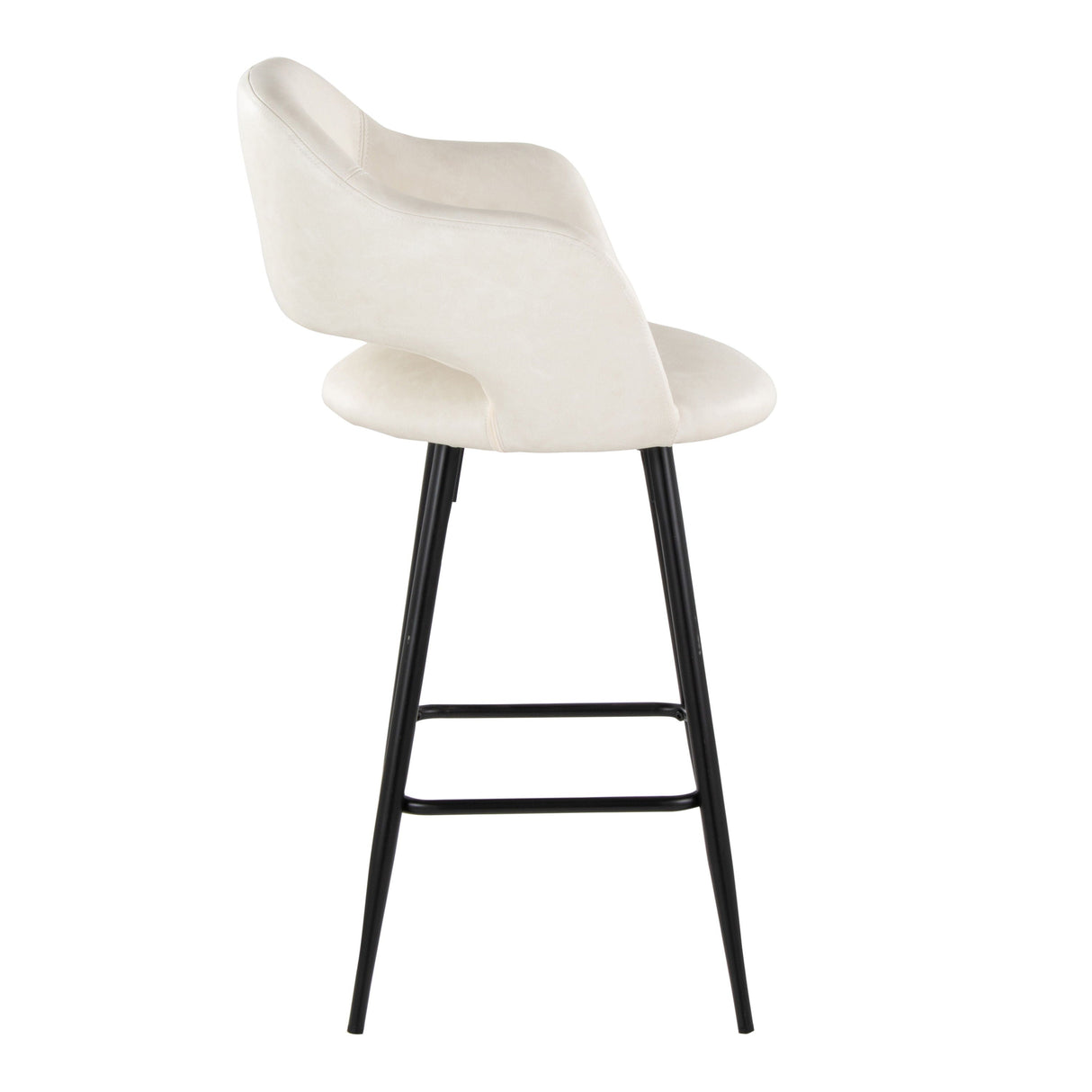 Margarite - Contemporary Fixed Height Counter Stool With Square Footrest (Set of 2) by Couch.com