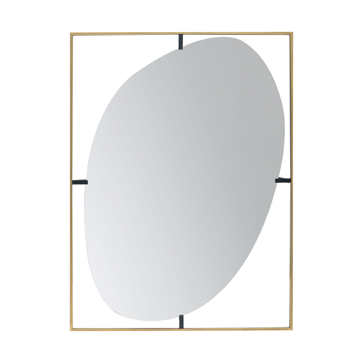 Poppy Mirror With Metal Frame Contemporary Design For Bathroom, Entryway Wall Decor by Couch.com