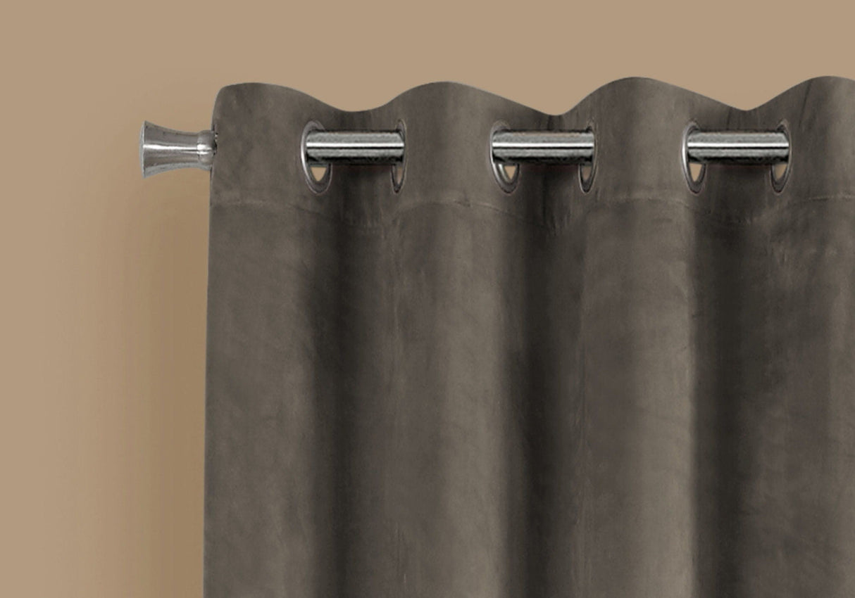 2 Pieces Set Room Darkening Curtain Panels with Grommet - Contemporary Style