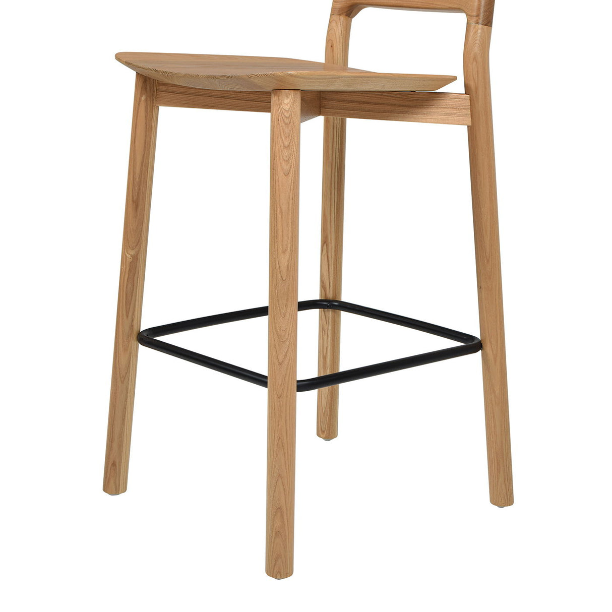 Sven - Modern Minimalist Low Back Counter Stool - Natural Blonde Ash by Couch.com