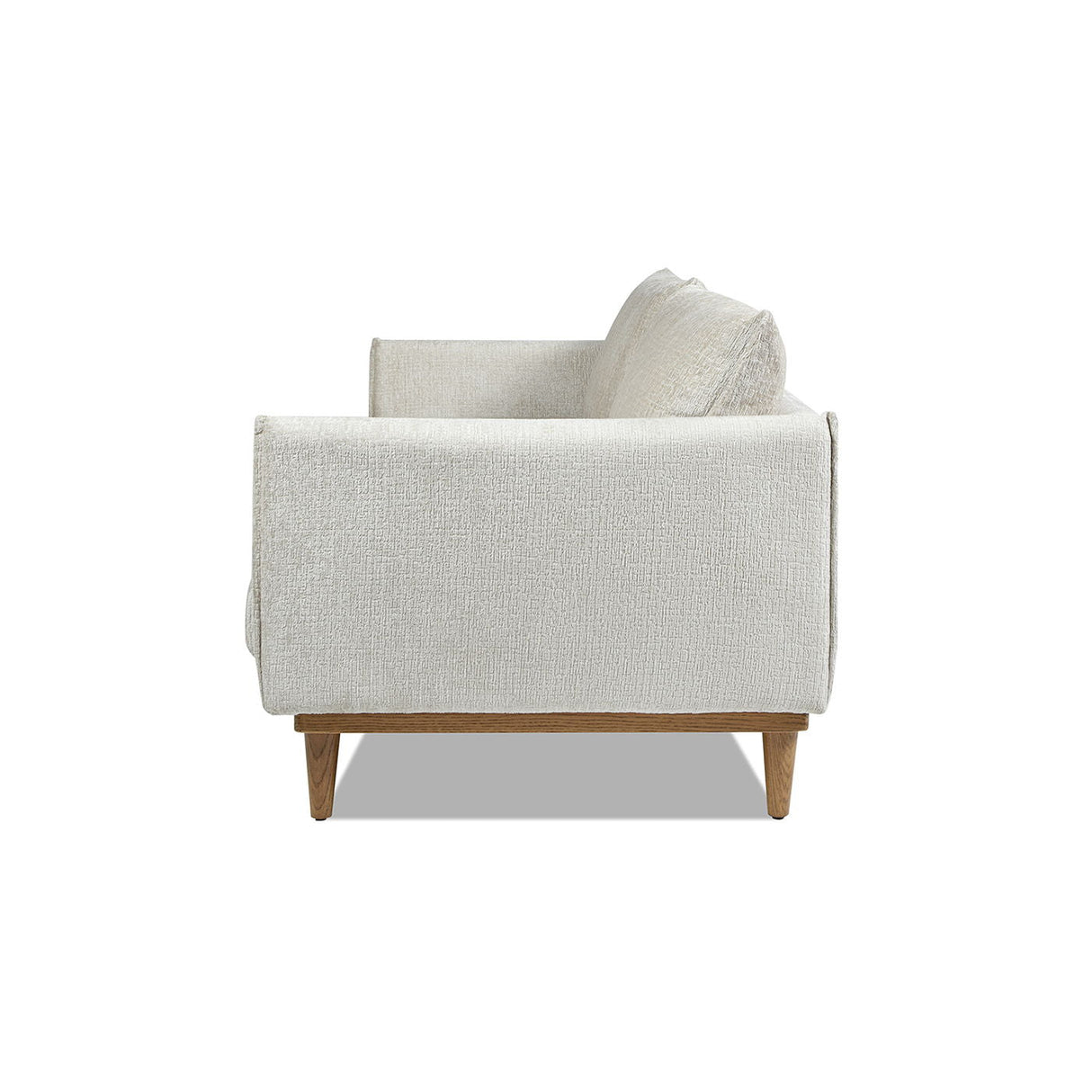 Haven - Flange Arm Oak Sofa - Marled Gray by Couch.com