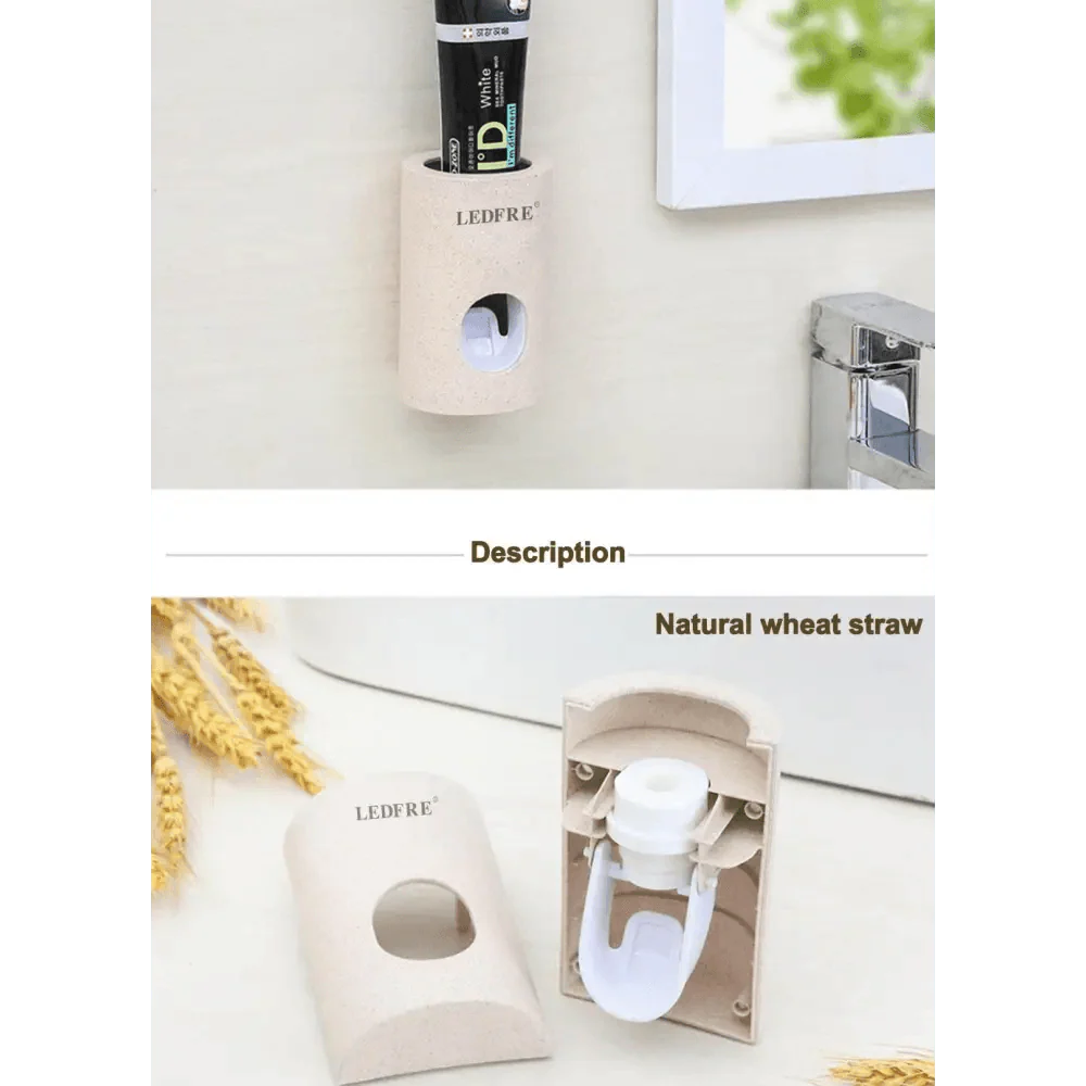 Easy Home Toothpaste Dispenser Squeezer Pasta Toothbrush Holder Wall Mounted Bathroom Products Accessories