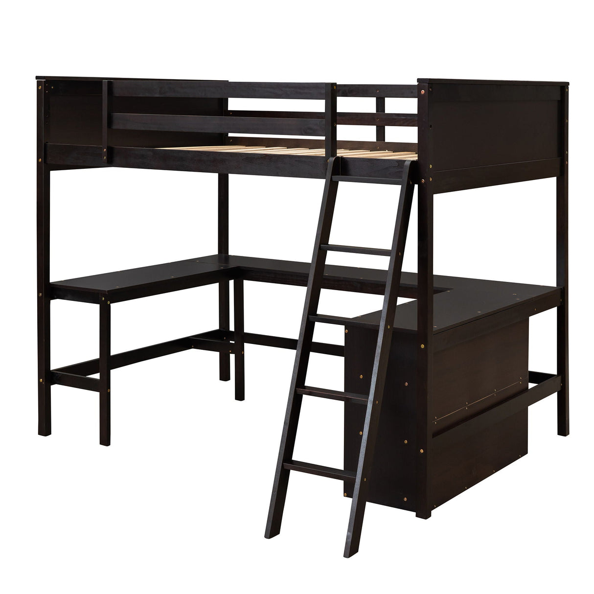Loft Bed With Shelves With Desk by Couch.com