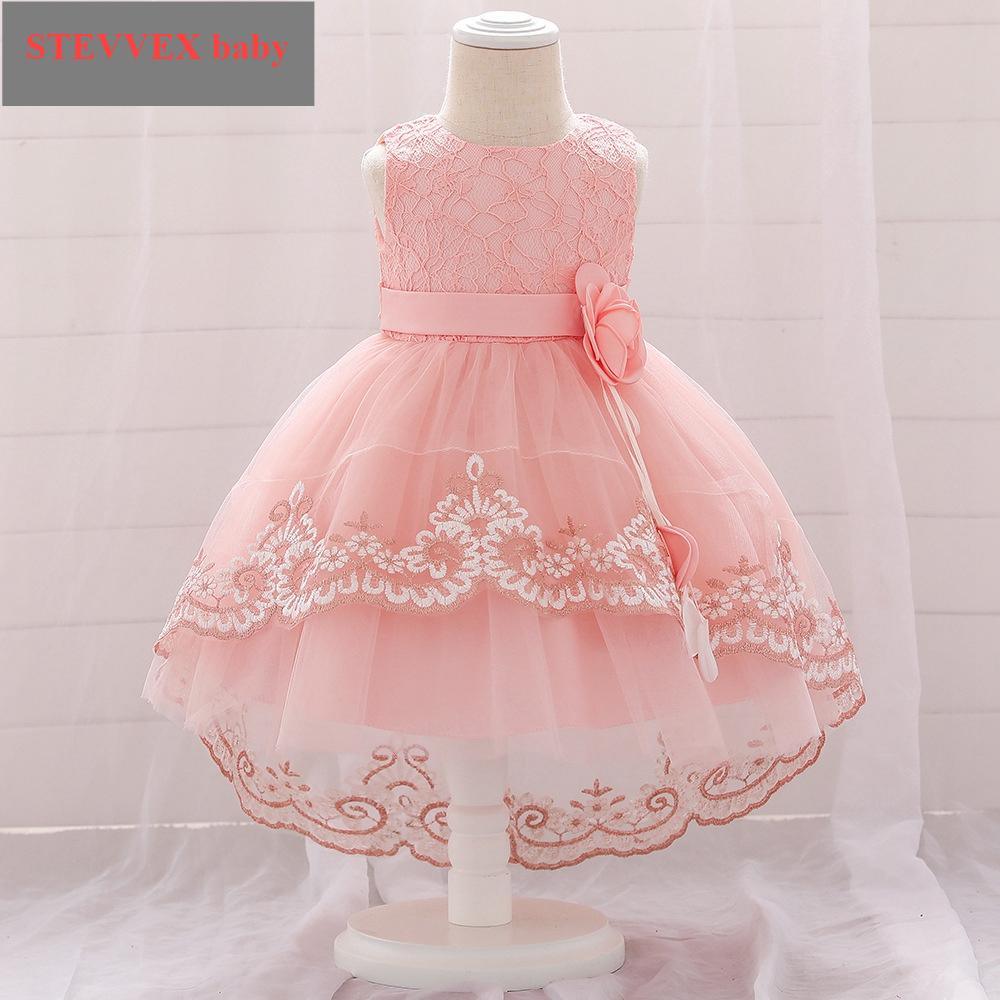 New Baby Lace Gown Clothes Embroidered Tail Princess Unique Dress Perfect Gift For Girls