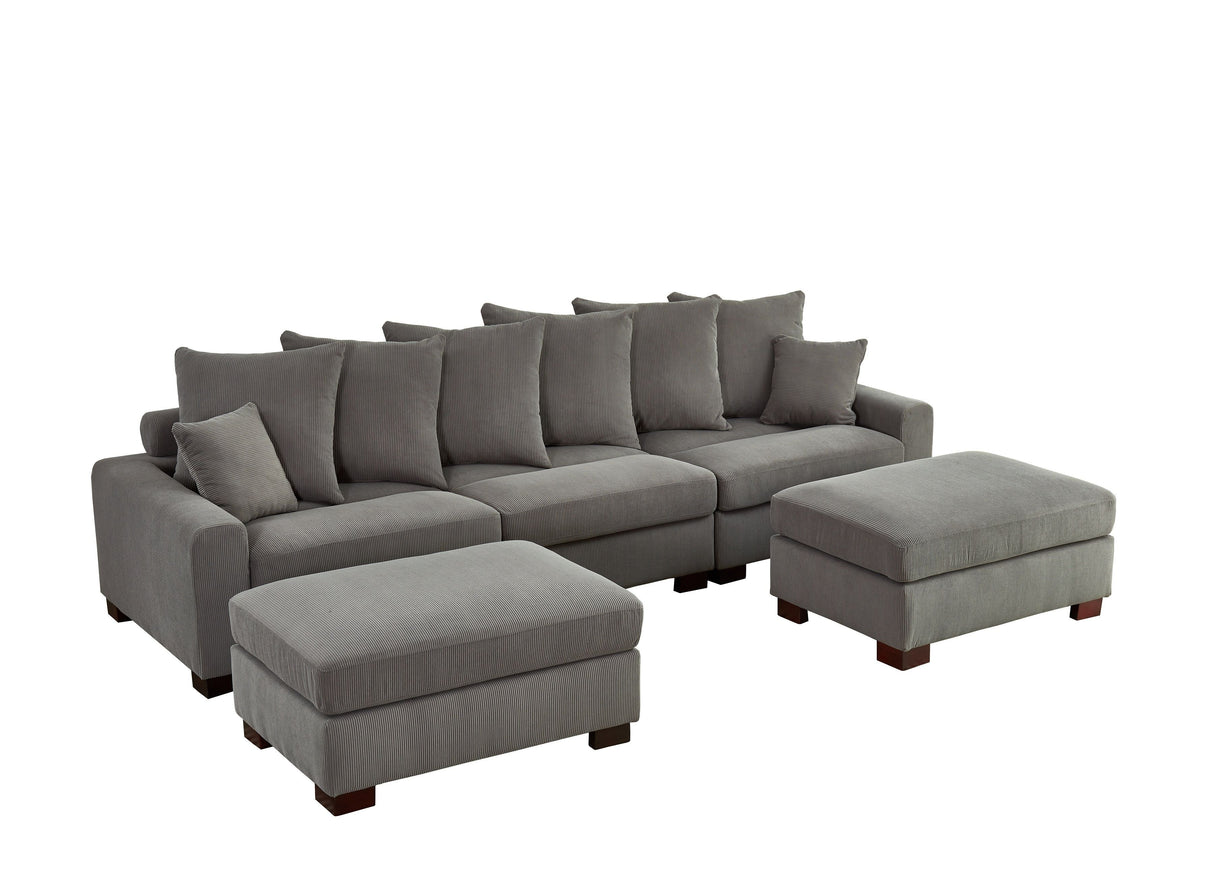 5 Seater Oversized Convertible L & U Shaped Couch by Couch.com