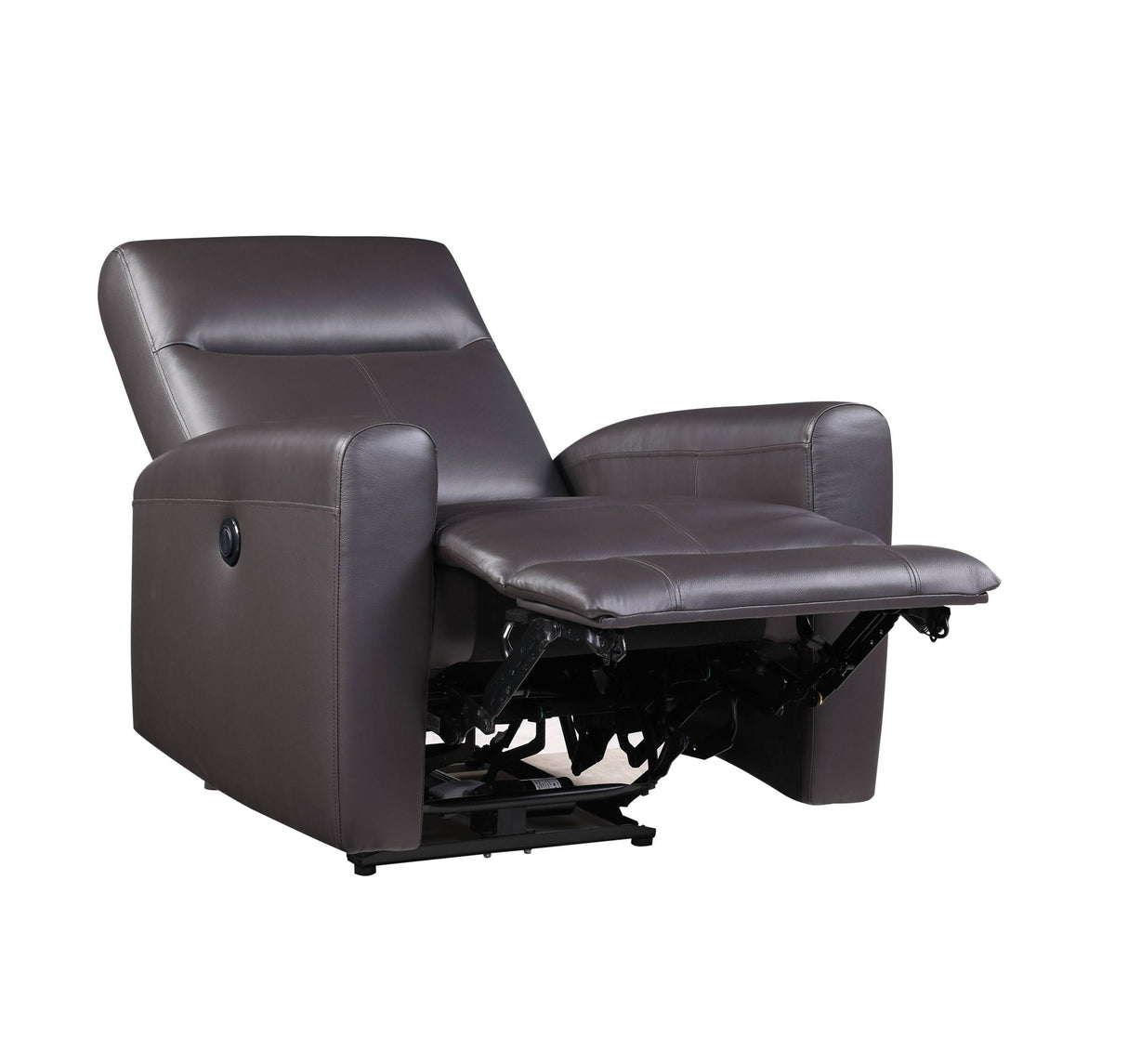Blane Top Grain Leather Match Power Motion Recliner - Brown