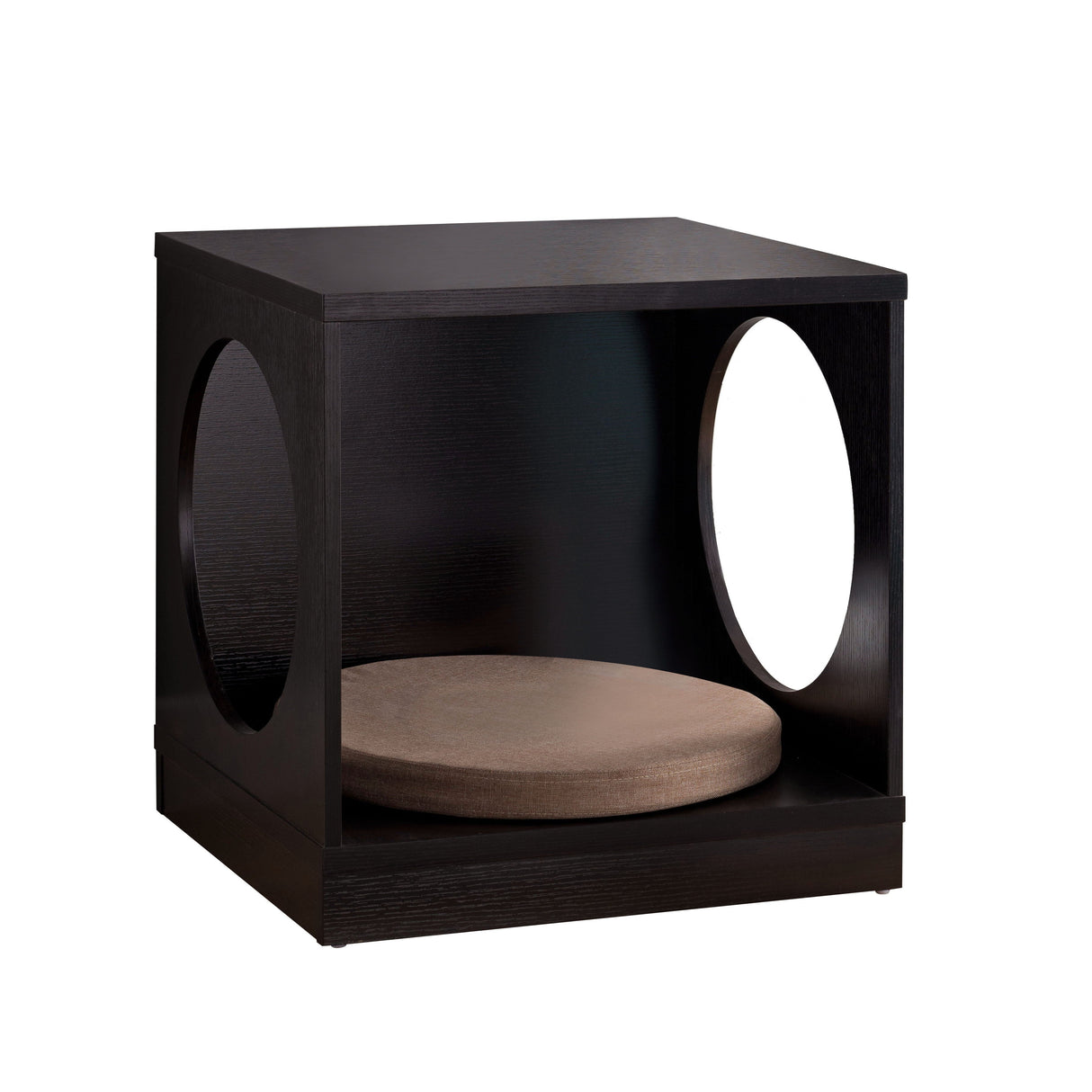 Circle Design Comfortable Pet End Table With Removable Mat - Red Cocoa by Couch.com