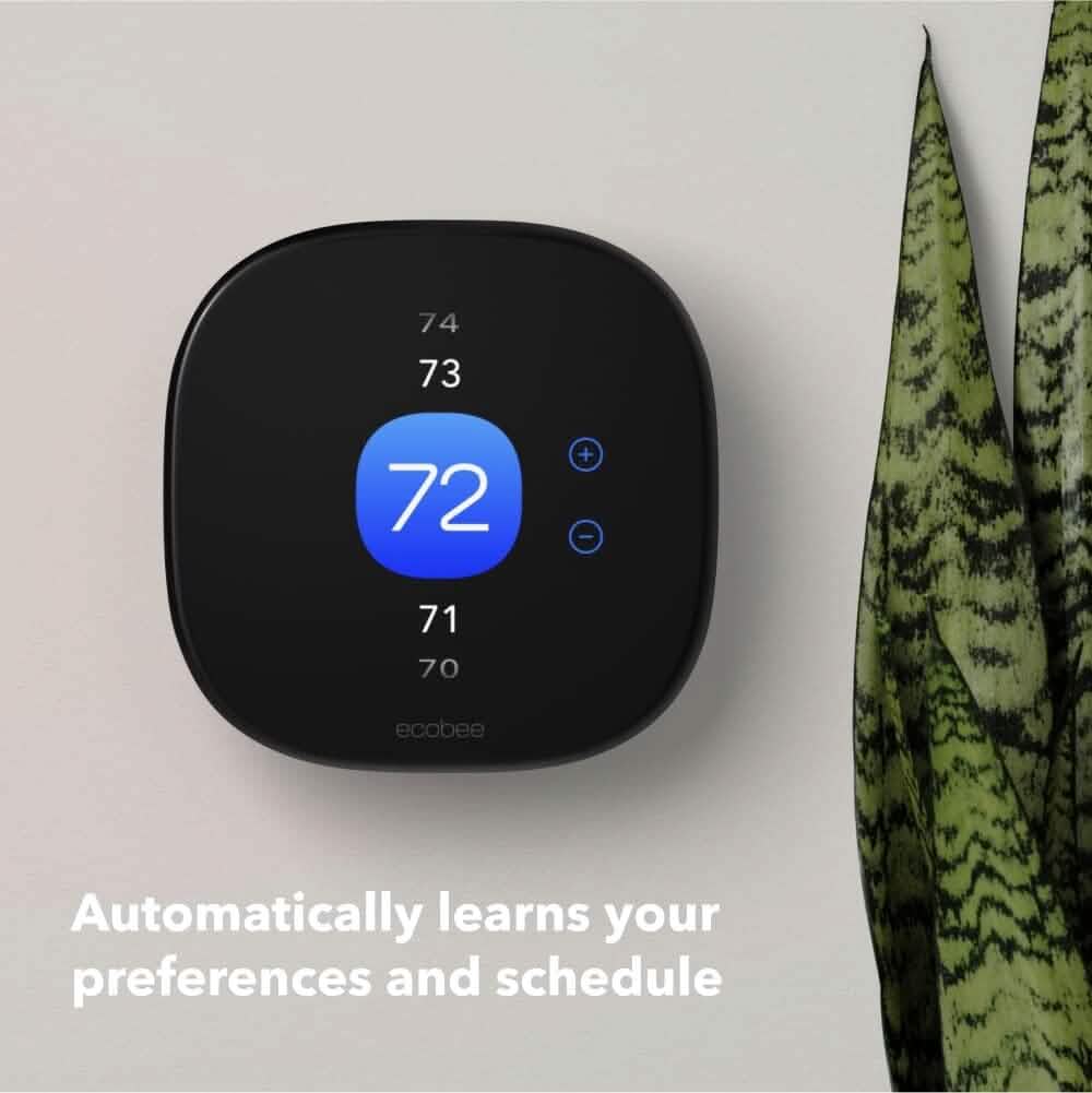 ecobee New Smart Thermostat Enhanced - Programmable Wifi Thermostat - Works with Siri, Alexa, Google Assistant - Energy Star Certified - Smart Home (Refurbished)