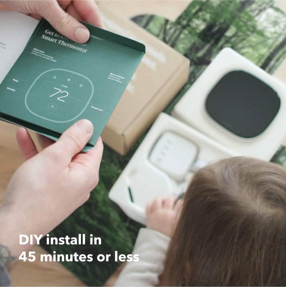 ecobee New Smart Thermostat Enhanced - Programmable Wifi Thermostat - Works with Siri, Alexa, Google Assistant - Energy Star Certified - Smart Home (Refurbished)