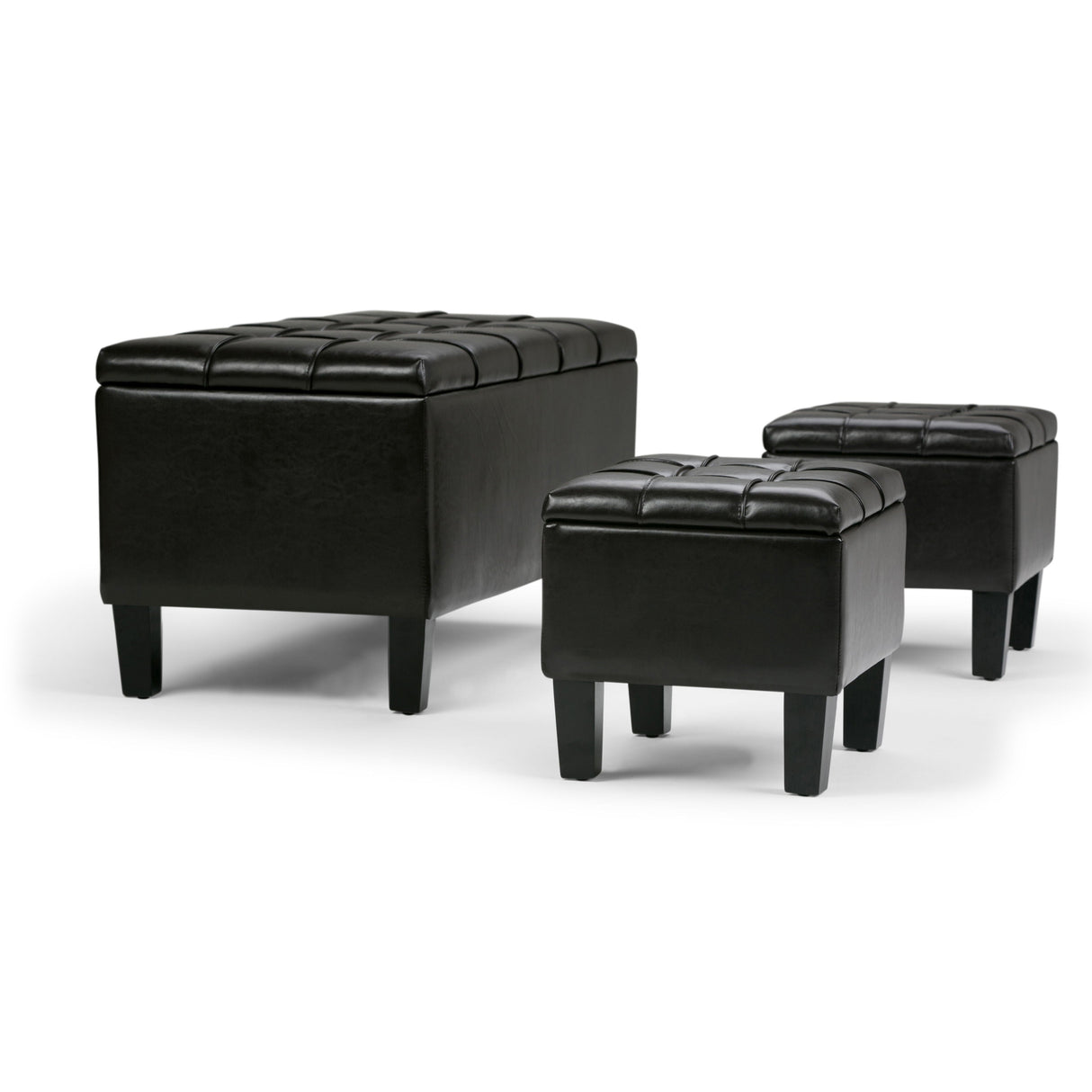 Dover - 3 Piece Storage Ottoman Contemporary Design by Couch.com