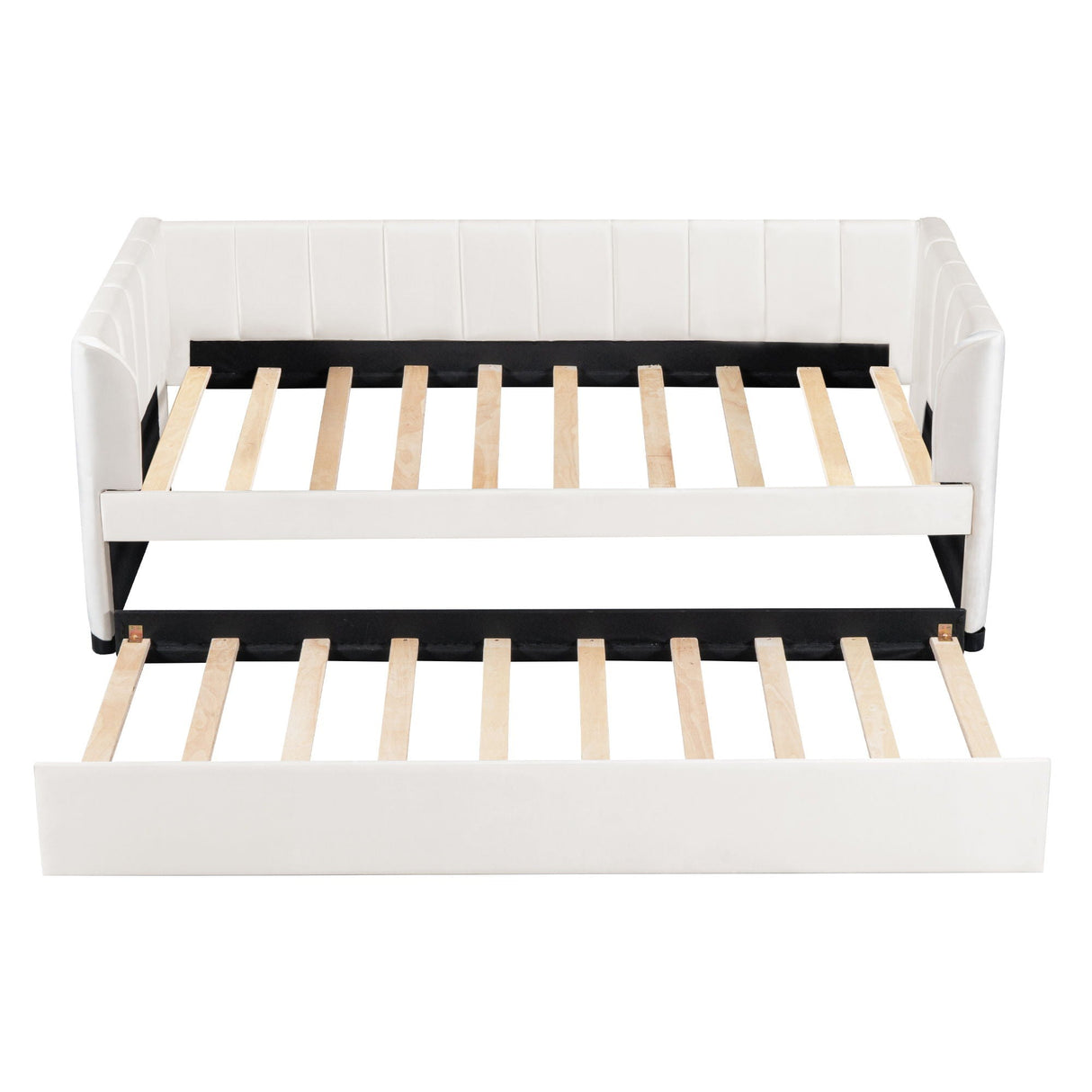 Upholstered Daybed With Ergonomic Design Backrest