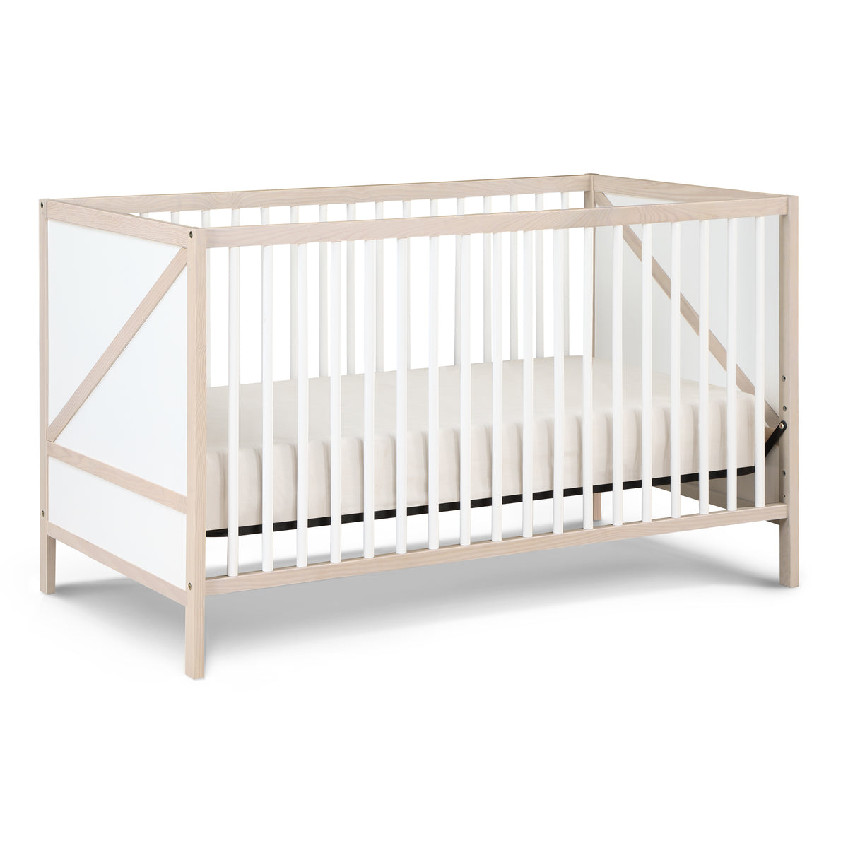 Pixie Zen 3-in-1 Convertible Crib, Washed Natural / White