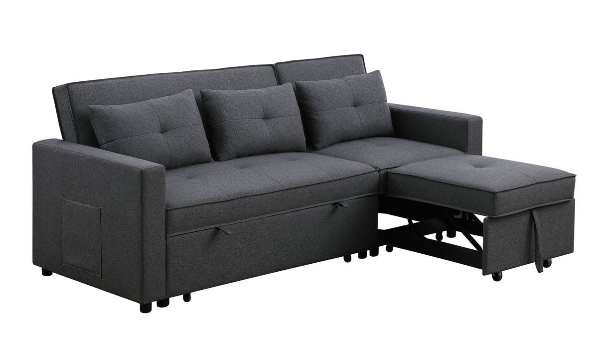 Zoey - Linen Convertible Sleeper Sofa With Side Pocket by Couch.com