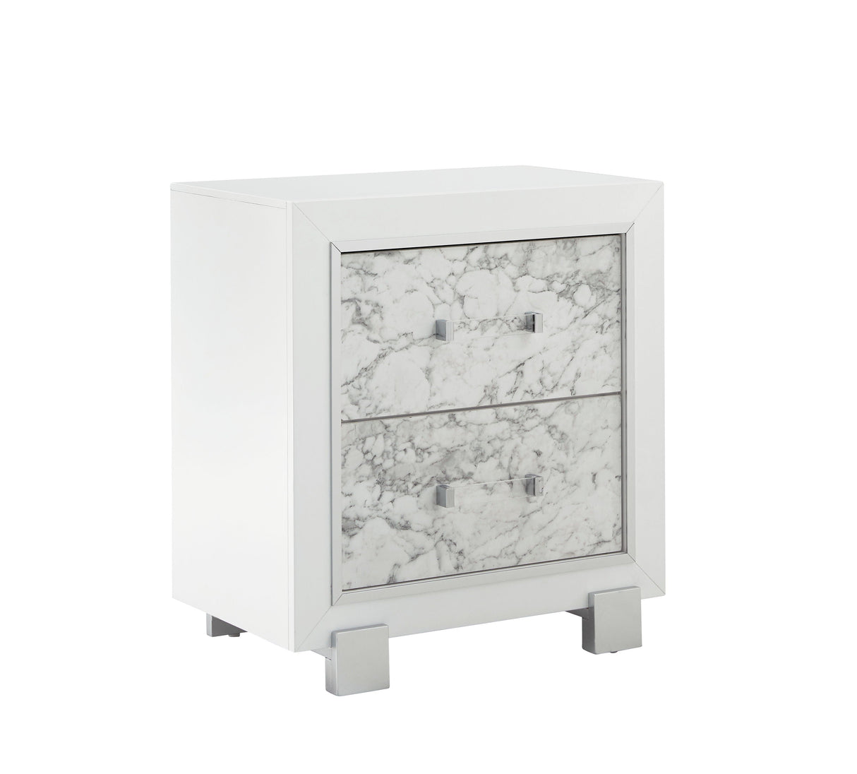 Skye - Marble Nightstand - White by Couch.com