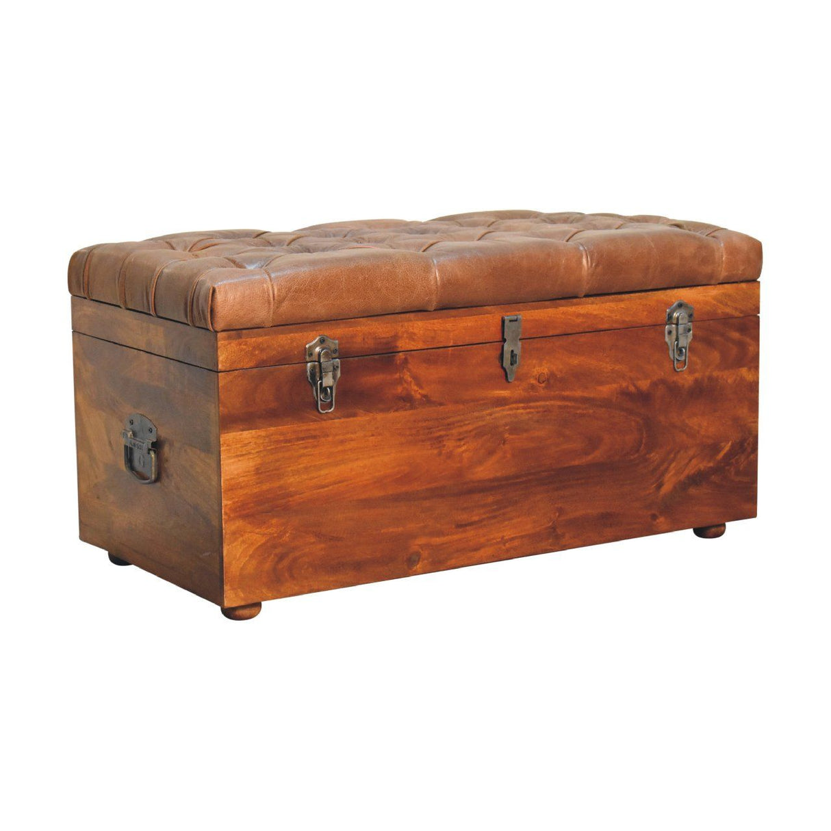 Buffalo - Artisan Furniture Leather Storage Trunk by Couch.com