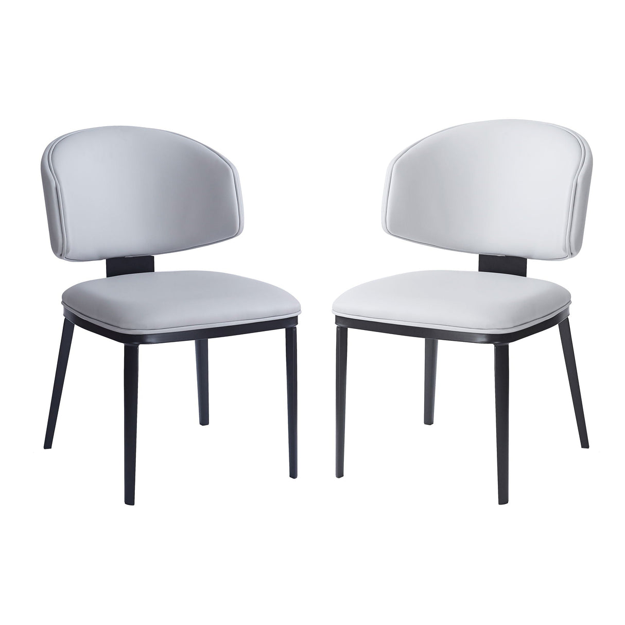 5 Pieces Modern Faux Leather And Metal Dining Set by Couch.com